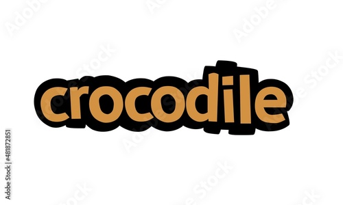 CROCODILE writing vector design on white background