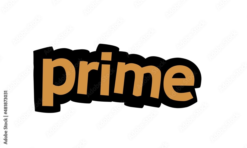 PRIME writing vector design on white background PRIME writing vector design on white background