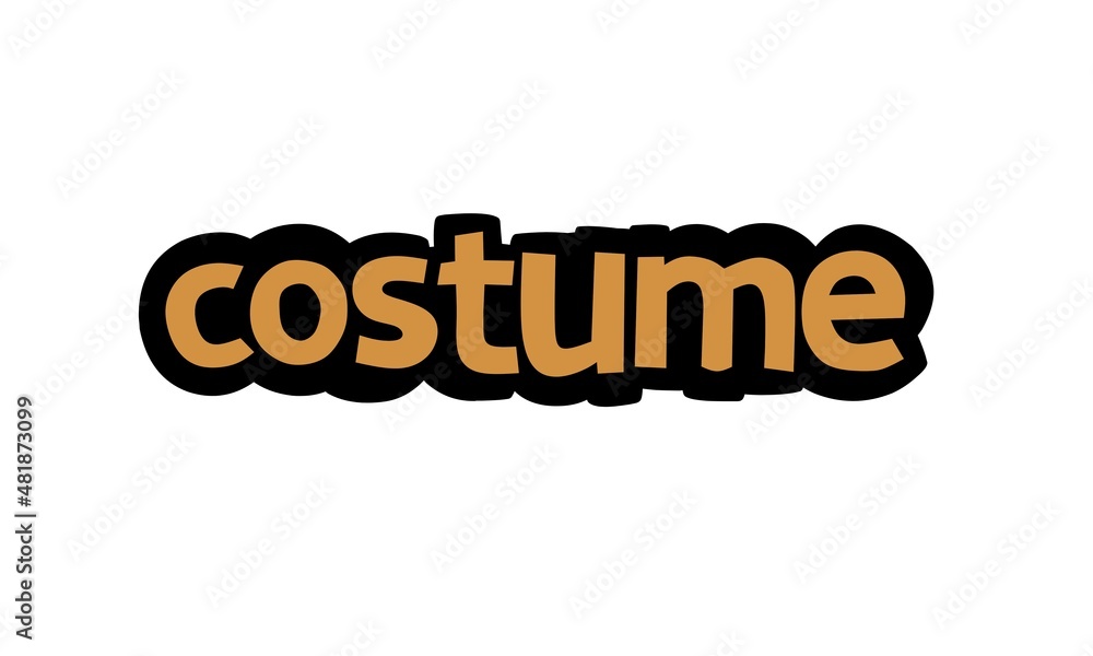 COSTUME writing vector design on white background COSTUME writing vector design on white background