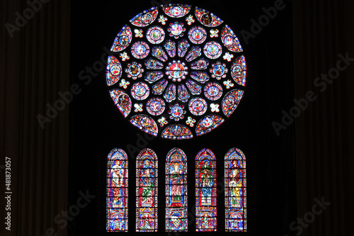 Obraz na płótnie our lady cathedral in chartres (france) w salonie