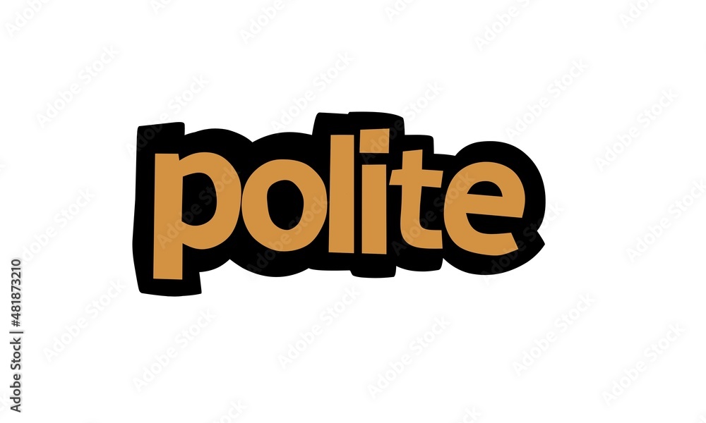 POLITE writing vector design on white background POLITE writing vector design on white background