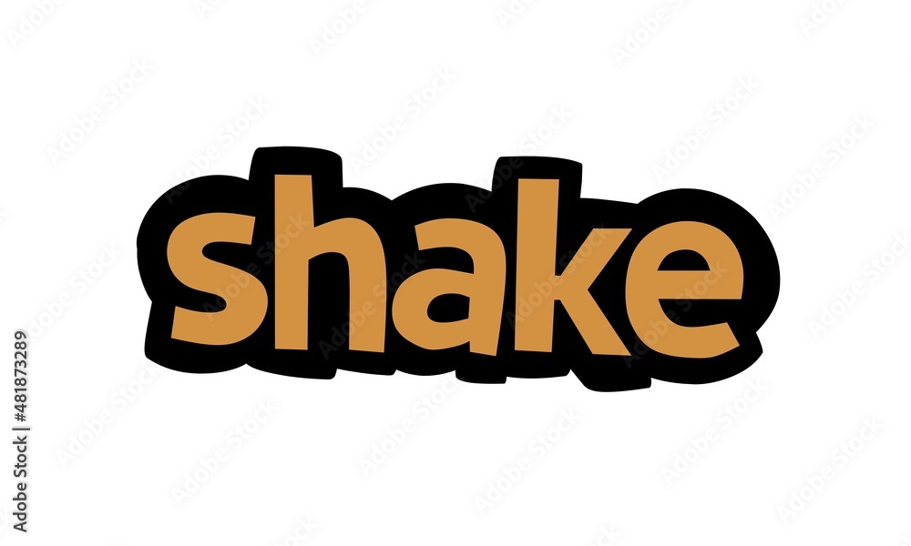 SHAKE on white background writing vector design SHAKE on white background writing vector design
