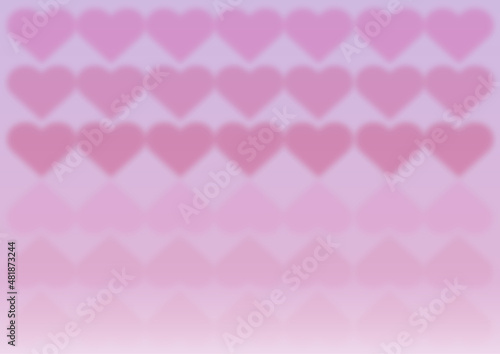 many pink hearts on valentines day