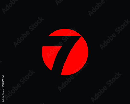 Creative Minimalist Letter 7 Logo Design | Seven Logo Design