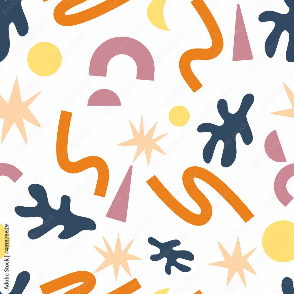 Seamless vector Pattern with geometric forms in pastel colors Seamless vector Pattern with geometric forms in pastel colors