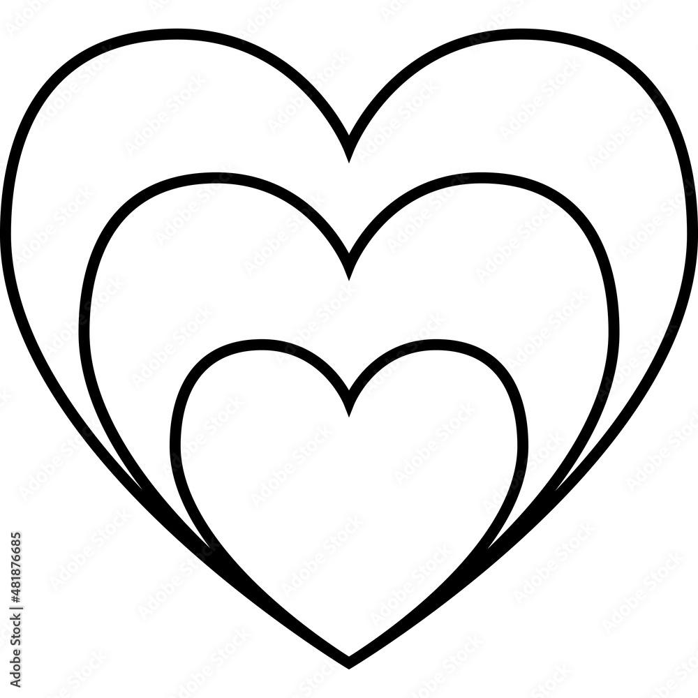 Growing Heart Outline Icon Vector Growing Heart Outline Icon Vector
