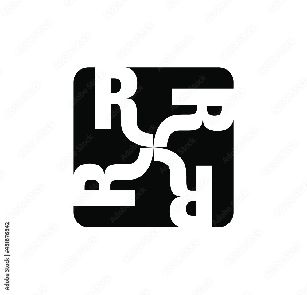 R letters company monogram. RR initial letter icon. R letters company monogram. RR initial letter icon.