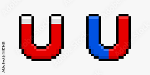 Magnet in pixel art style