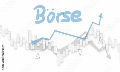 Börse Aktien Index Chart Hintergrund Abbildung Kursverlauf Grafik