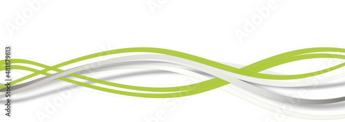 Welle Grün Band Banner Wellen Hintergrund 