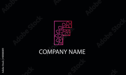 Letter F abstract monogram vector logo template