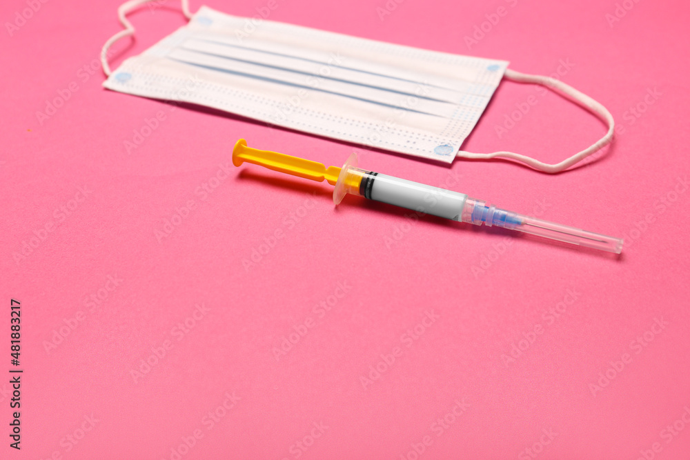 Syringe with place for text. Syringe with place for text.