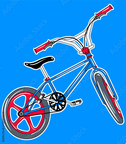 Illustration freestyle bike bu bmx