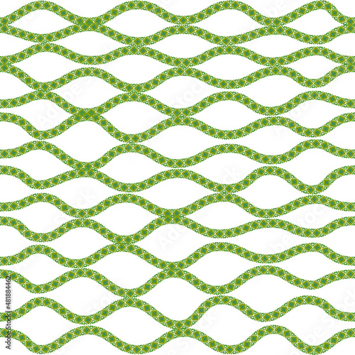 Seamless pattern, wave, brush art, illustration