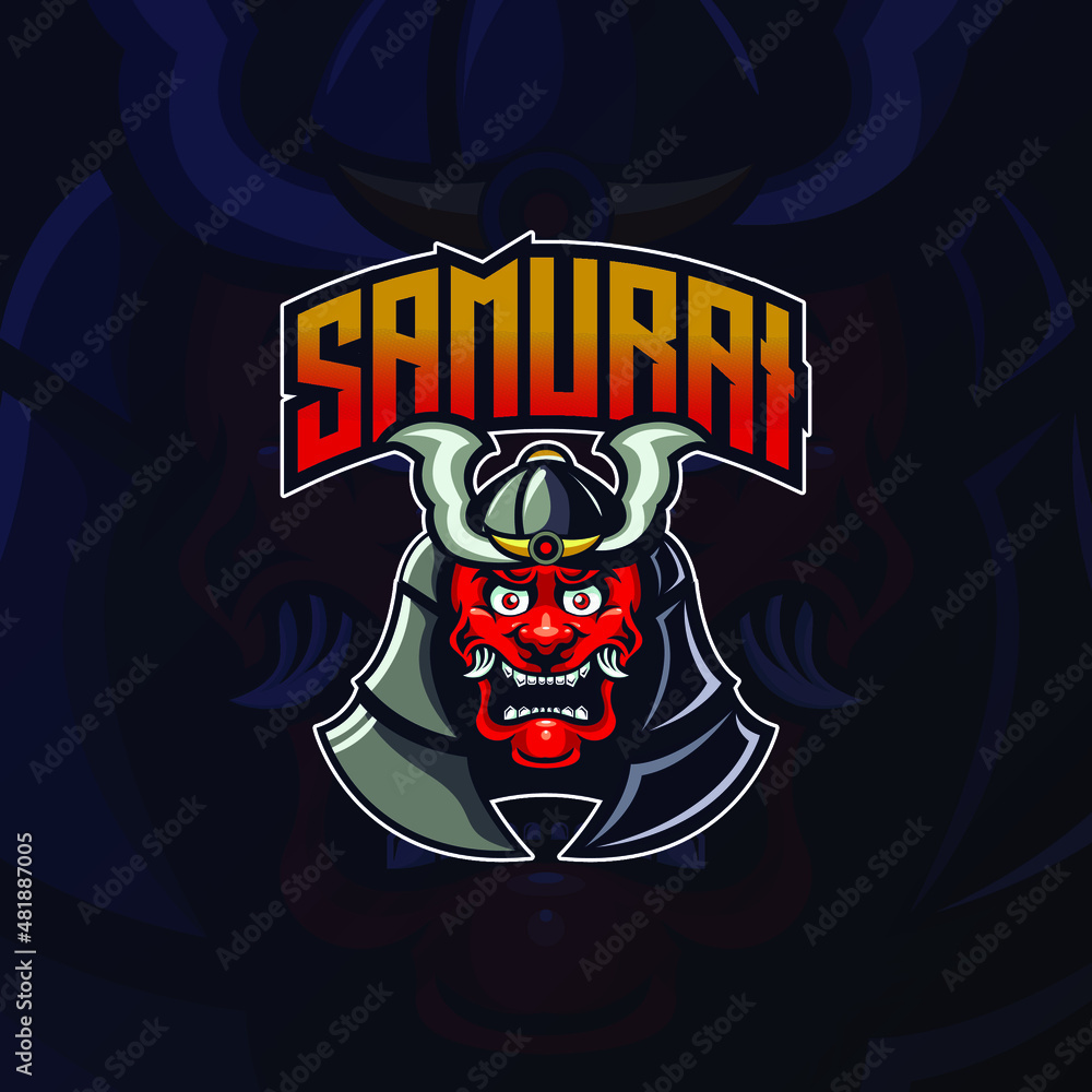 Fototapeta premium Samurai warrior mascot logo design