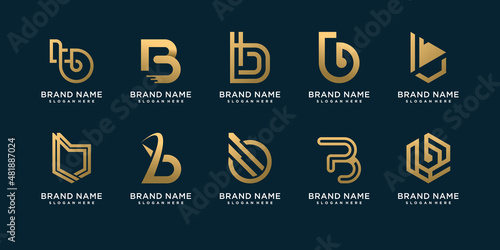 Letter B logo with creative element concept for initial or business Premium Vector