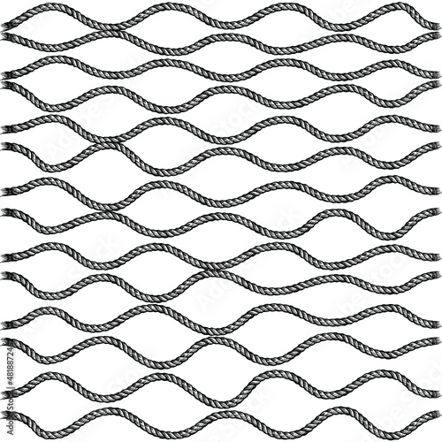 Seamless pattern, wave, brush art, illustration