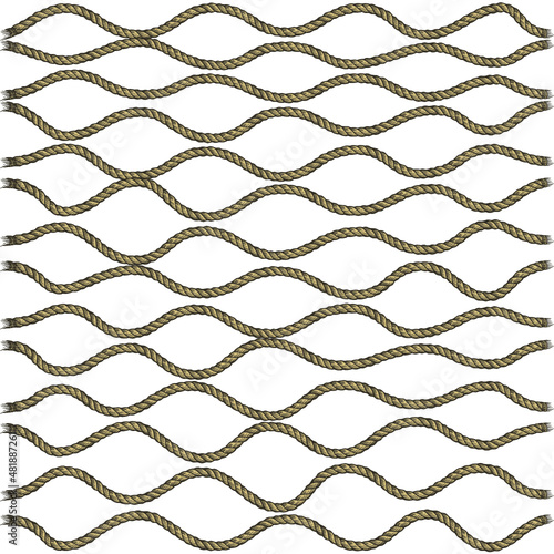 Seamless pattern, wave, brush art, illustration