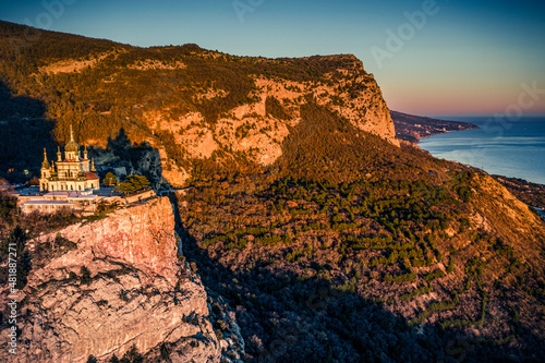 A church built on high hills crimea photo