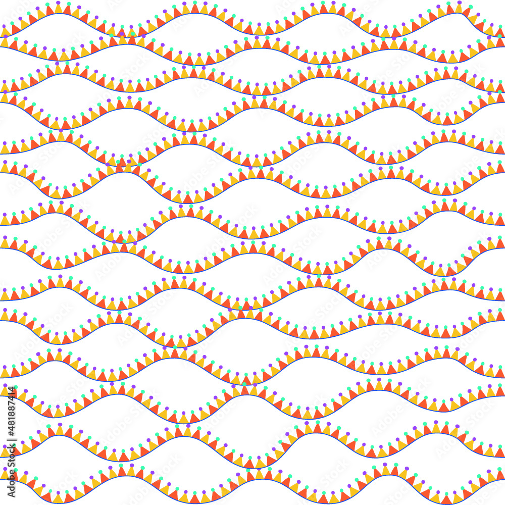 Seamless pattern, wave, brush art, illustration Seamless pattern, wave, brush art, illustration