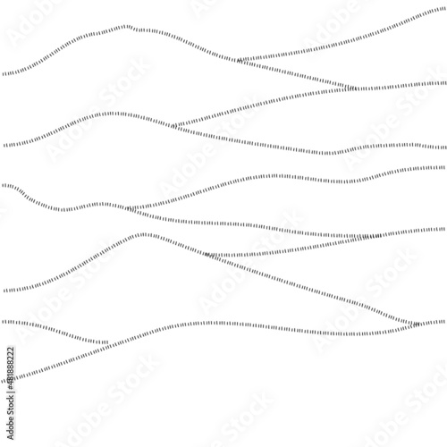 Mountain, valley, pattern, wave, brush art, illustration, oriental style