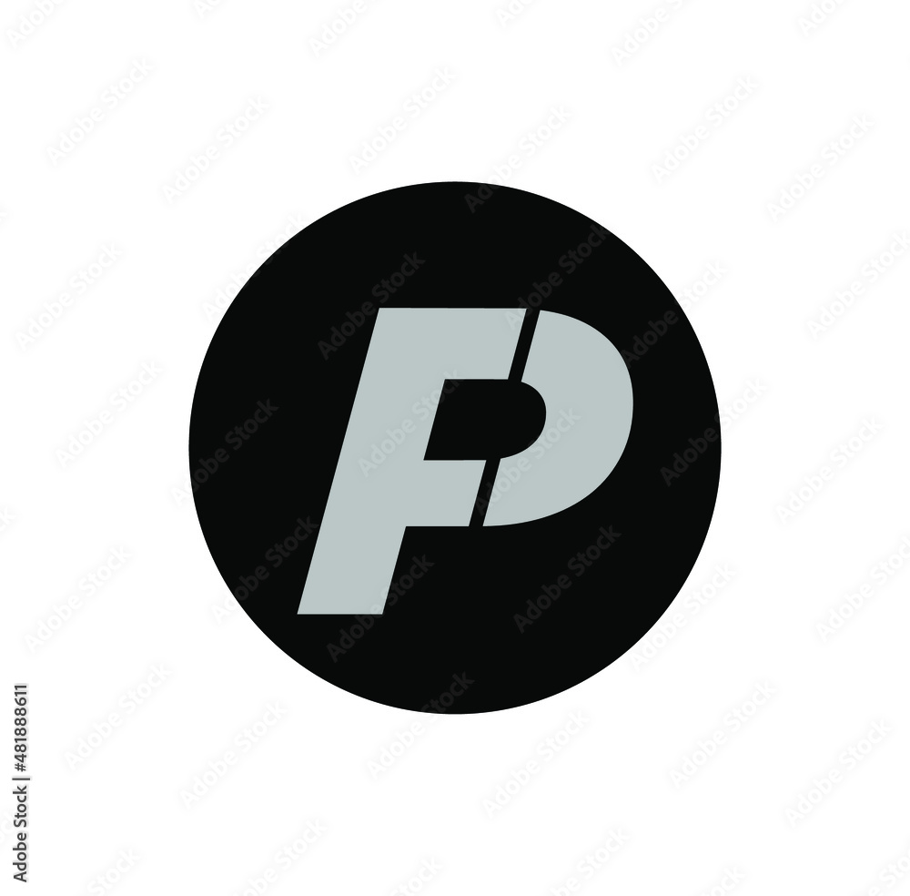 FP company name initial letters monogram. FP letters brand icon. FP company name initial letters monogram. FP letters brand icon.