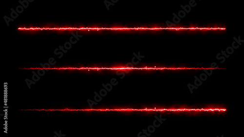 Colorful Light Lines on Black Background