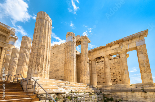 Propylaea palace on Acropolis of Athens, Greece, Europe photo