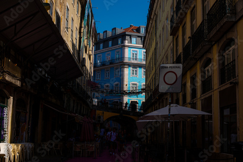 portugal town cyan building © Fredrik