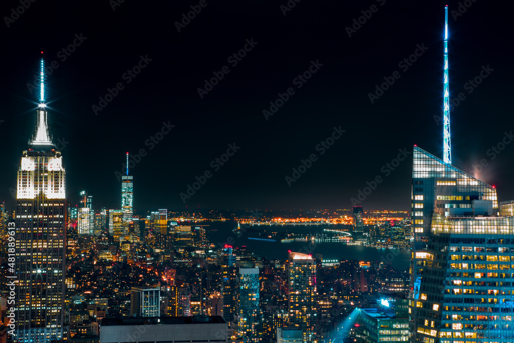 NYC cityscape from top of Rockafeller Center