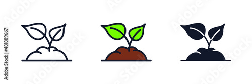 Seeding icon symbol template for graphic and web design collection logo vector illustration