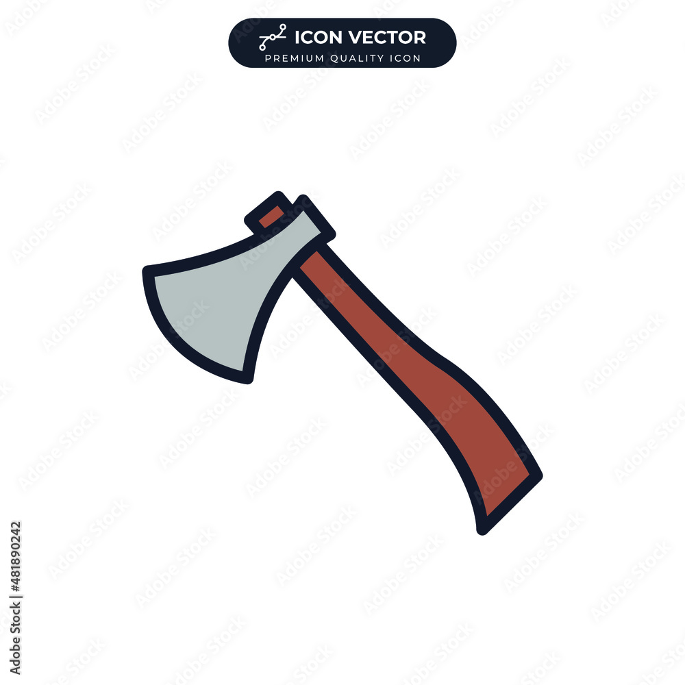 Axe icon symbol template for graphic and web design collection logo vector illustration Axe icon symbol template for graphic and web design collection logo vector illustration
