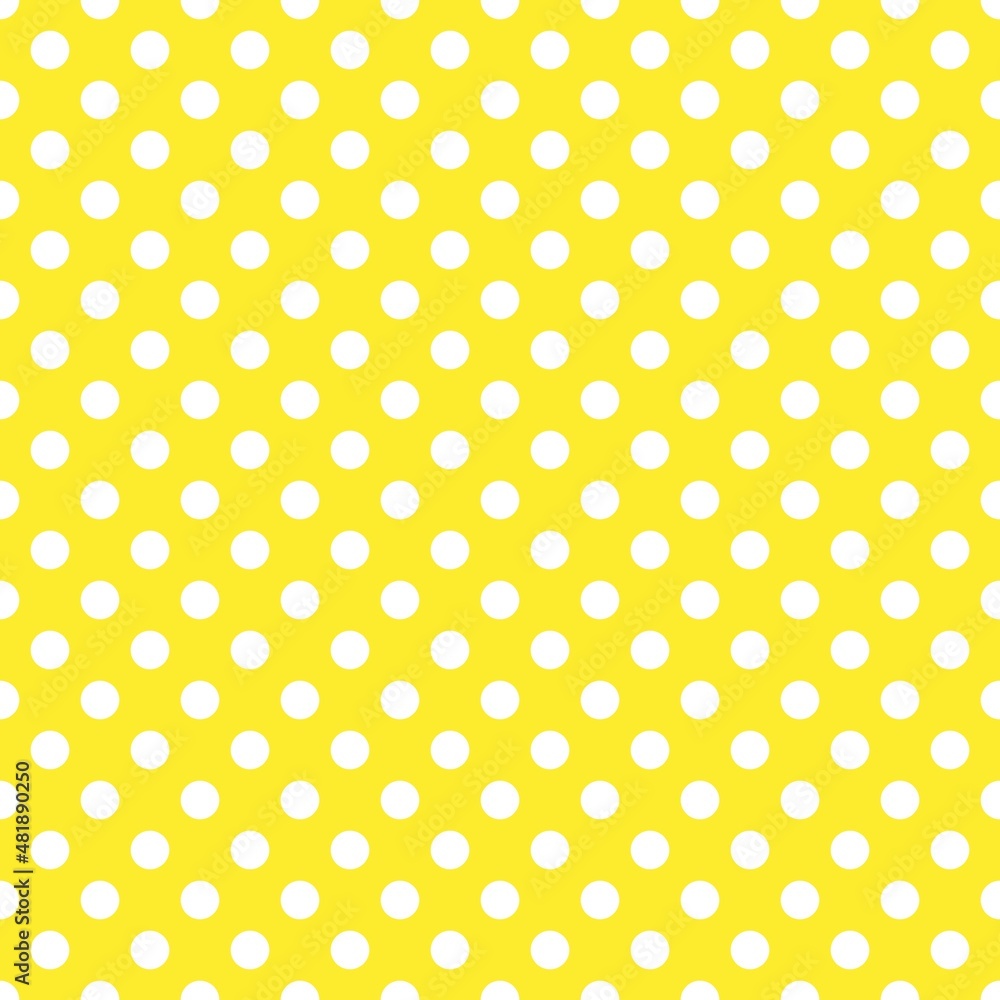 Yellow and white retro Polka Dot seamless pattern. Vector background. Yellow and white retro Polka Dot seamless pattern. Vector background.