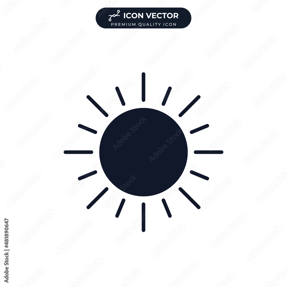 Sun Brightness icon symbol template for graphic and web design collection logo vector illustration Sun Brightness icon symbol template for graphic and web design collection logo vector illustration