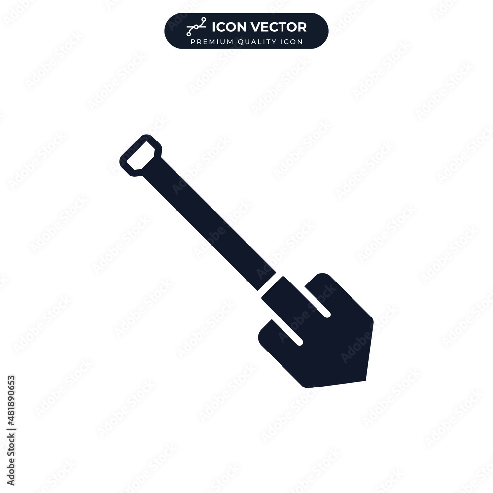 Shovel icon symbol template for graphic and web design collection logo vector illustration Shovel icon symbol template for graphic and web design collection logo vector illustration