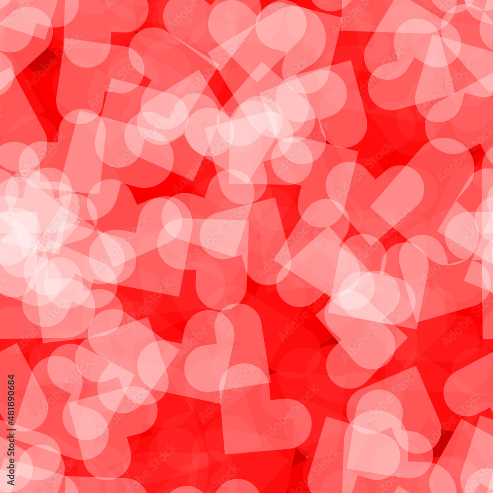 Heart seamless pattern. Background from love sign. Valentines day concept. Vector illustration for design, wrapping paper, promotion, banner.