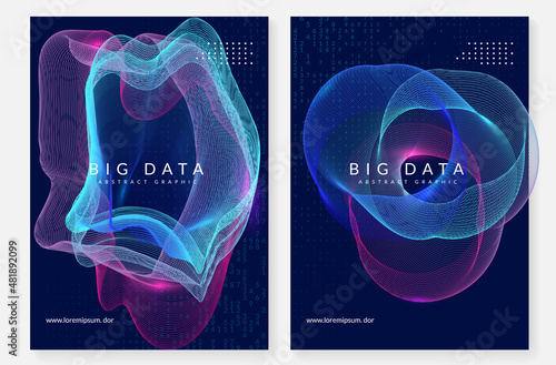 Digital technology abstract background. Artificial intelligence, deep learning and big data concept.