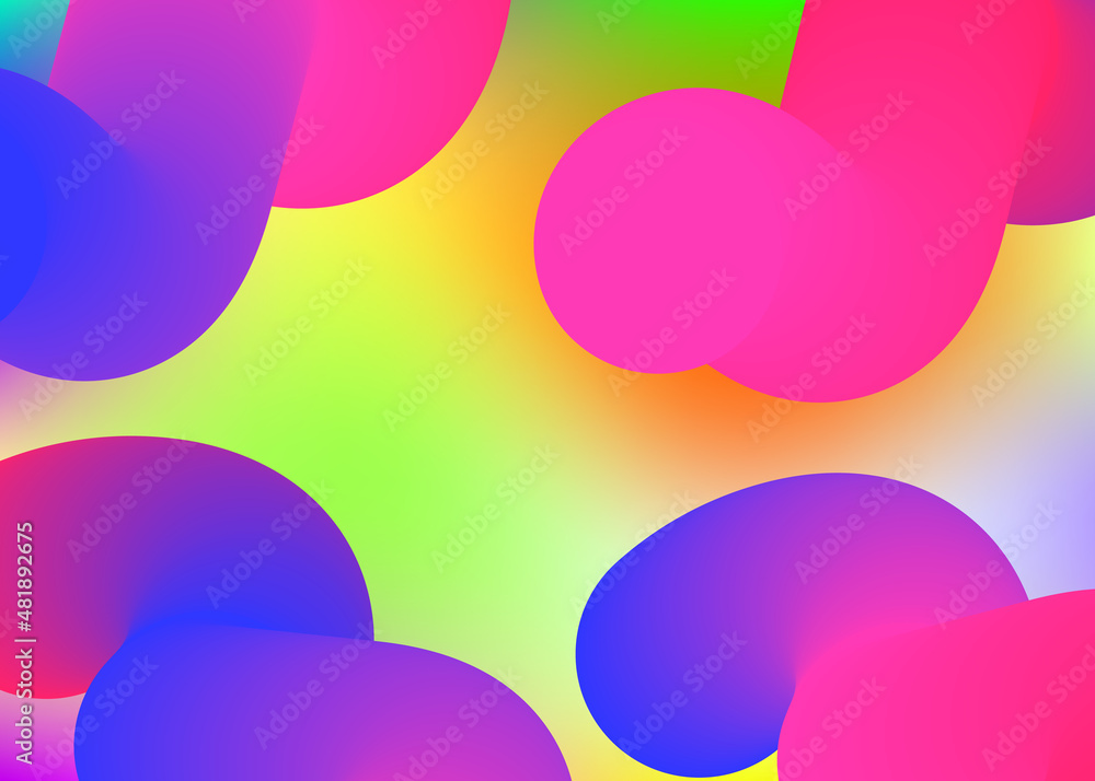 Fluid dynamic background with liquid shapes and elements.