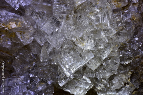 Wieliczka, krysztaly soli kamiennej w Grocie Krysztalowej, rezerwat przyrody, 