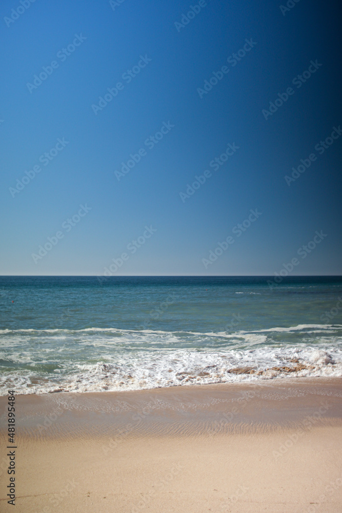 Ocean beach, cliffs in Portugal