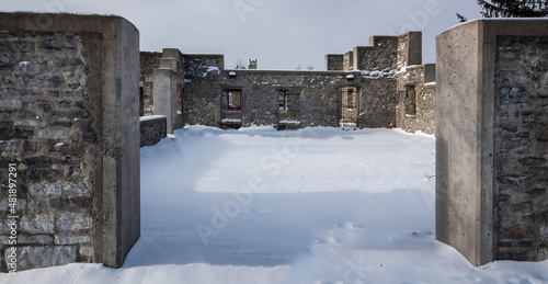 Fototapeta Naklejka Na Ścianę i Meble -  William Purdy Mill ruins in Lindsay Ontario Canada