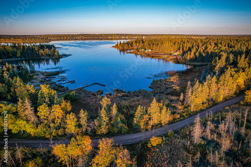Fall Colors Surround a Lake