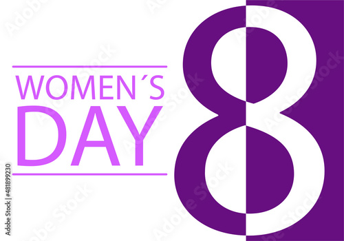 Fondo del día de la mujer con 8 morado.