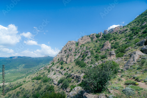 Demirci mountain landscape in summer © vasvormich