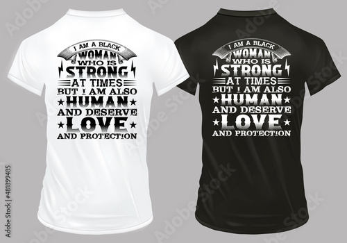 Black History Month Typography T-Shirt Design

File Included:

♦ 1 AI File
♦ 1 EPS File
♦ 1 SVG File
♦ 1 JPEG as a quick preview
♦ 2 PNG File = Black & White color (300dpi)
♦ 4500 pixels x 5400 pixels