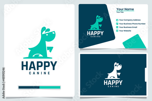happy canine, clinic, logo design and business card
