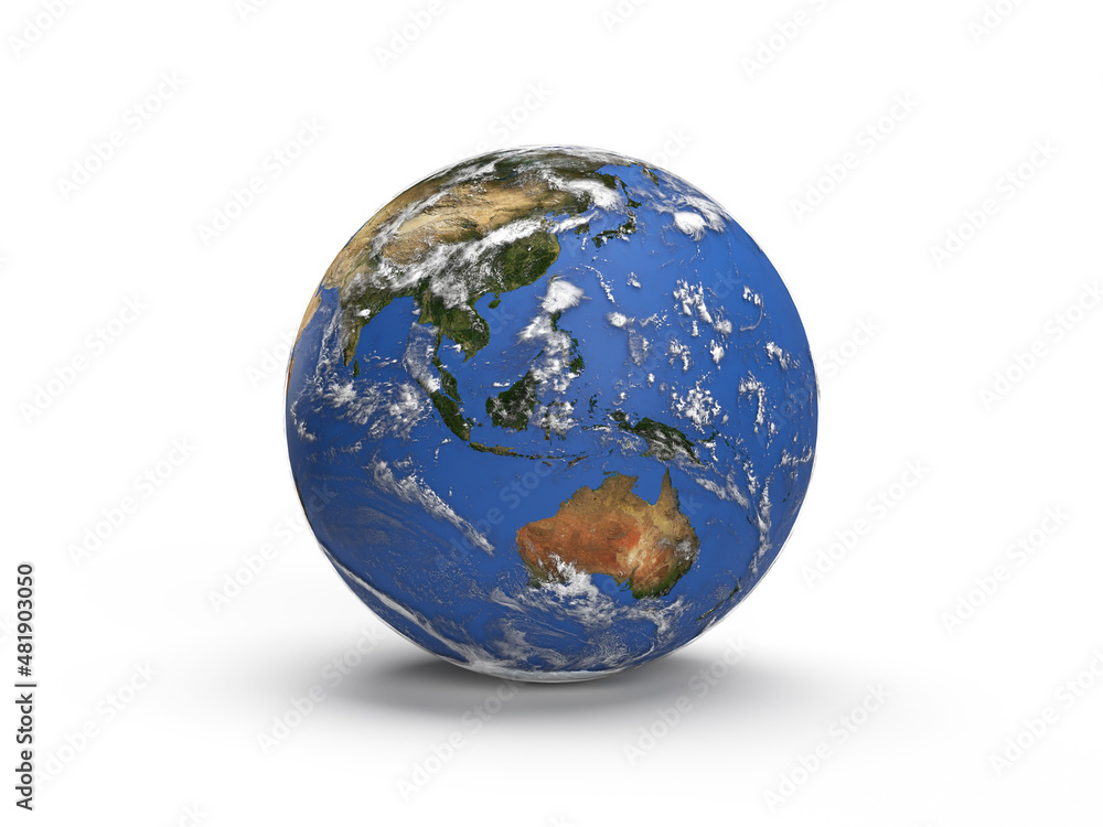 3d render, planet earth on a white background isolated with shadow, earth day, green planet 3d render, planet earth on a white background isolated with shadow, earth day, green planet