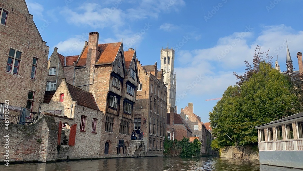 Naklejka premium Brujas Landscape Belgium Culture