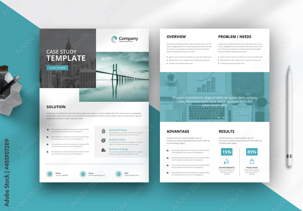 Case Study Layout Stock Template | Adobe Stock