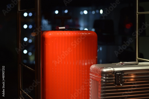 shockproof metal suitcases in the dark